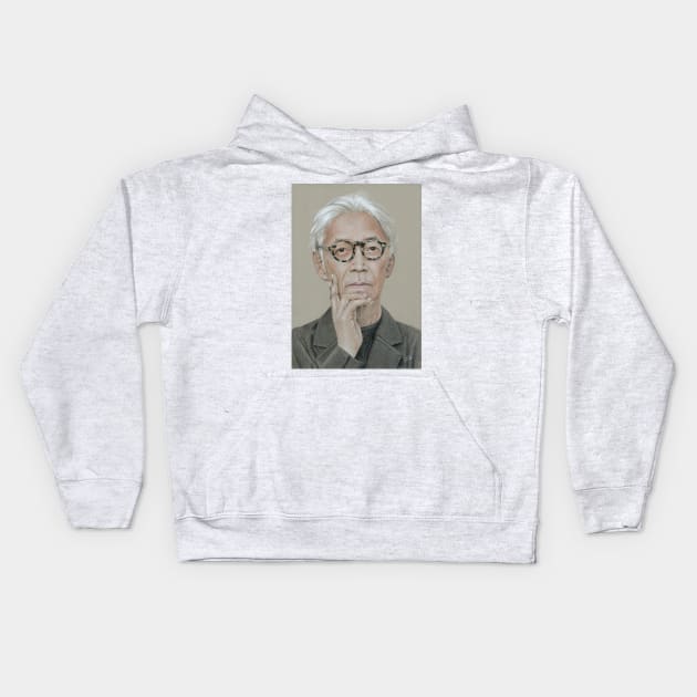 Ryuichi Sakamoto Kids Hoodie by Sandra Warmerdam